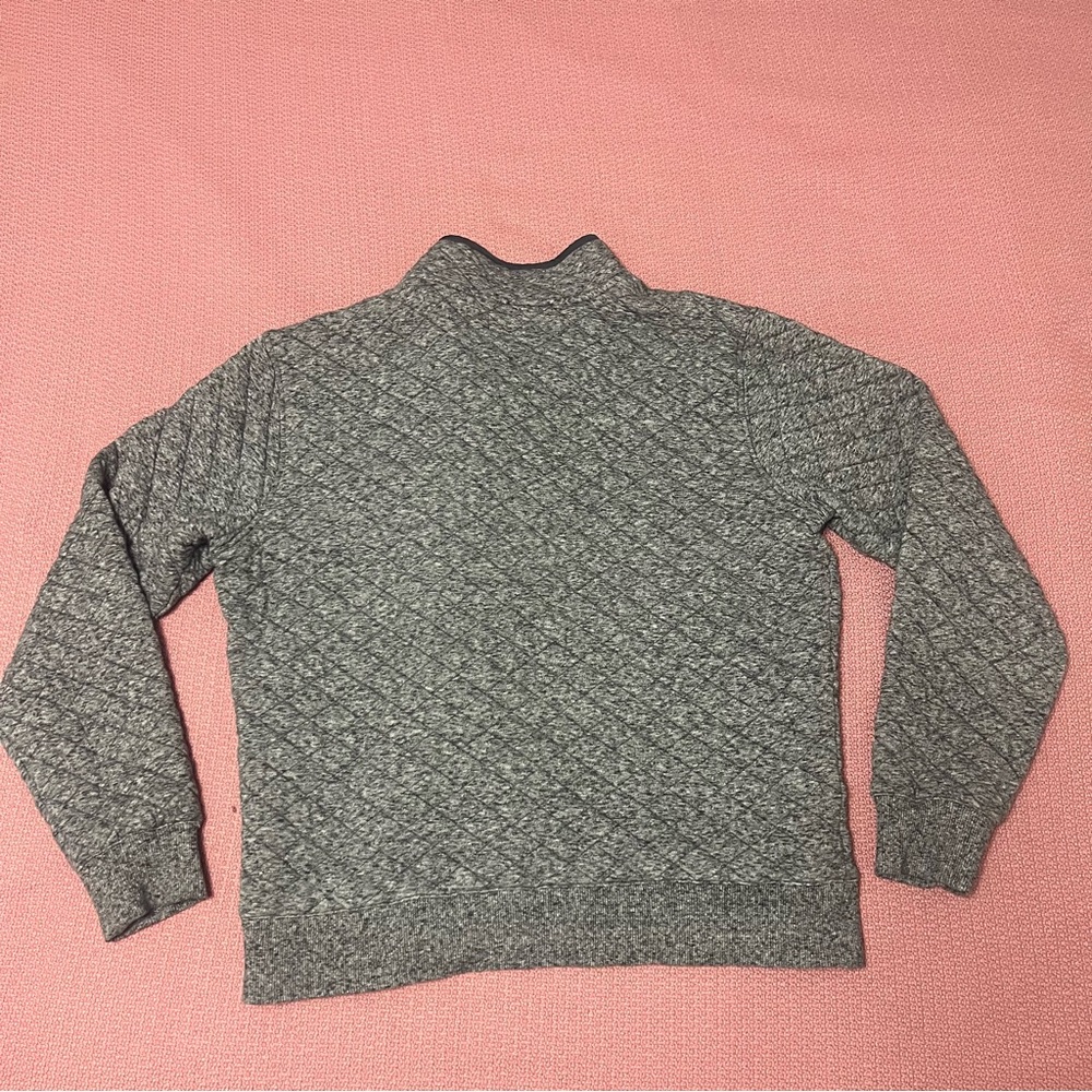 Faherty Gray Quilted Half-Zip Jacket - image 5